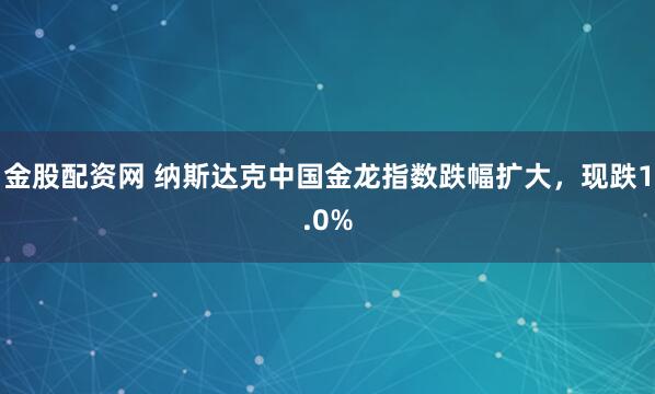 金股配资网 纳斯达克中国金龙指数跌幅扩大，现跌1.0%